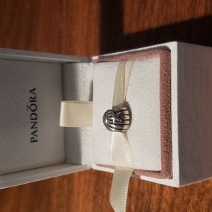 Genuine Pandora seashell sterling silver charm.
